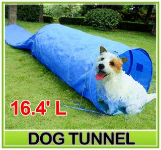 New Dog Tunnel Pet Obedience Agility Training Chute Fences Exercise 