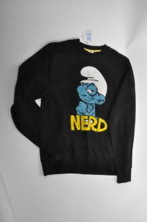Mens Primark Cedarwood sweatshirt top black with Smurf or grey 