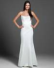 ABS by Allen Schwartz White Satin Wedding Evening Gown Dress Mermaid 6 