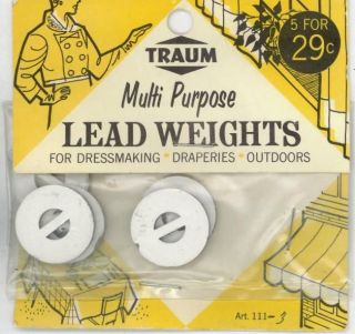 Traum Vintage 1960s Dressmaking Lead Weights Package