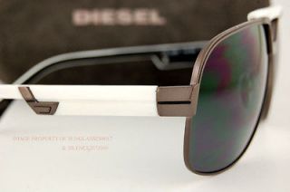 Brand New Diesel Sunglasses DL 0025 Color 08A GUNMETAL/WHITE 100% 