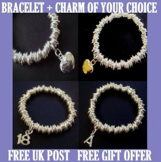 925 MULTILINK BRACELET + CHARM OF YOUR CHOICE FITS LINKS OF LONDON 
