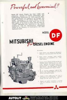 1953 Mitsubishi Fuso DF Diesel Truck Engine Brochure Japan