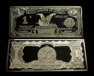   1899 SERIES $1 BLACK EAGLE SILVER CERTIFICATE .999 SILVER/COPPER BAR