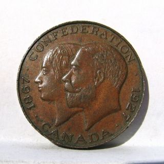 CANADA 1867 1927 bronze medal, Confederatin 6​0 yrs; AU