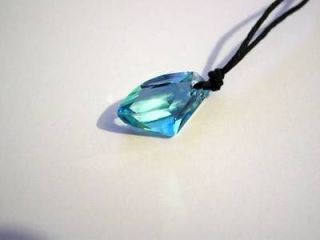   Just Add Water Genuine Swarovski Crystal Mermaid Aquamarine Necklace