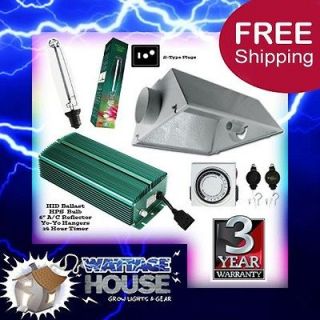 400W 8 AIR COOLED HPS MH DIGITAL GROW LIGHT PACKAGE COMBO SYSTEM SET 