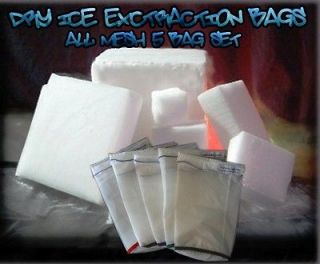All MESH Dry ICE Hash Dry Sieve Bags Ice Extractor 5 Gallon 5 Bag Set 