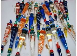 DAY AUCTION FREE SHIP Lot of 12 Murano Art Glass CHRISTMAS ORNAMENTS 