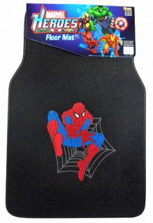   Spider Man SUV Van Floor Mats Comic Rugs Super Hero Carpet Liners