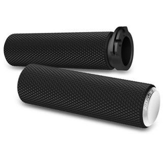 Arlen Ness Fushion Grips For Cable Style Bars Knurled Pair Chrome 