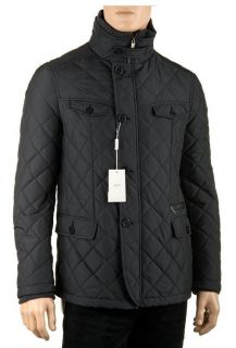 NEW ARMANI COLLEZIONI MENS QUILTED STYLISH BLUE/GRAY PARKA JACKET 50 