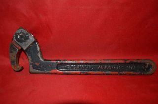 JH Williams 474B Adjustable Hook Spanner Wrench, 6 1/8 to 8 3/4 Inch