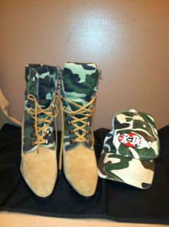 Womens Destini boots sz. 11 & a Git R Done ballcap Military, Remember 