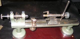 Rare Boley Double Pedestal WW 8mm Watchmakers Lathe with Lever 