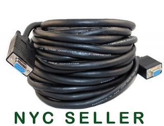 30 FT SUPER VGA SVGA 15 PIN MONITOR CORD FEMALE TO FEMALE FOR PC AND 