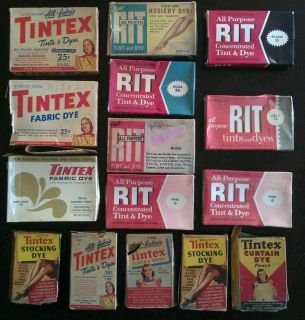Collection of Tintex & Rit Vintage dyes