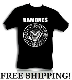   Ramones Distressed Presidential Seal Logo T Shirt Rock Band Size S XL