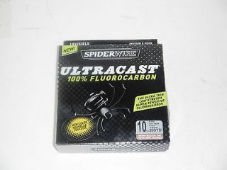 New Spiderwire Ultracast 100% Fluorocarbon line,10 lb test,200 yds 