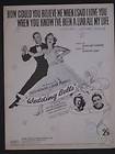 HOW COULD YOU BELIEVE ME sheet music FRED ASTAIRE