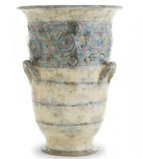 ARTE ITALICA Lustro Ceramic Large 3 Handled Vase / Urn / Pot Made in 