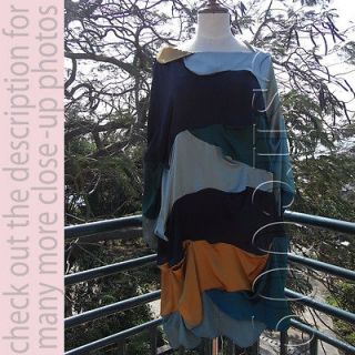 NWT Tsumori Chisato Ruffle Wave Layer Silk Dress J2/S M