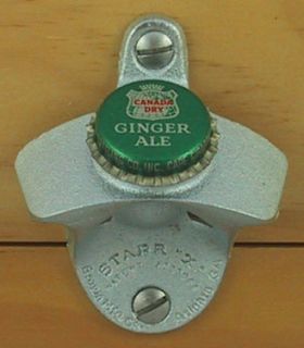 CANADA DRY GINGER ALE BOTTLE CAP Wall Mount Opener