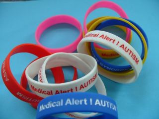 Autism Asperger Syndrome Medical Alert Silicone Wristband