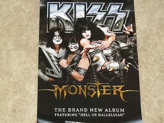 KISS RARE MONSTER STORE PROMOTIONAL POSTER FOR CD/LP NEW NEVER HUNG 