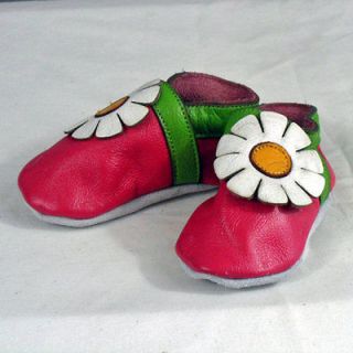 Baby Girls Size 0 6 Mos. Augusta Daisy Leather Booties NWOBox