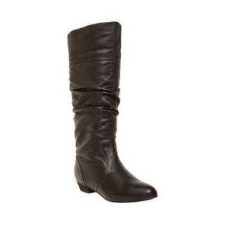 STEVE MADDEN CANDENCE BLACK LEATHER WOMENS BOOTS 6 M