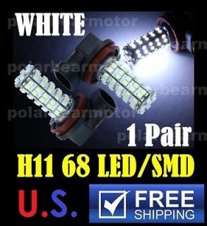   White H11 68 SMD LED Daytime Running Fog Light Bulbs Car Lamp 12V
