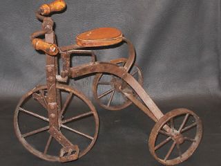 VINTAGE Antique Replica Old Fashioned Working Miniature TRICYCLE