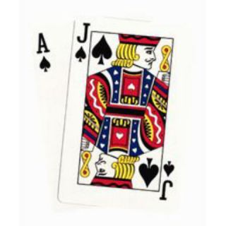 BLACKJACK Playing Cards Ace & Jack Spades MAGNET ~ NEW