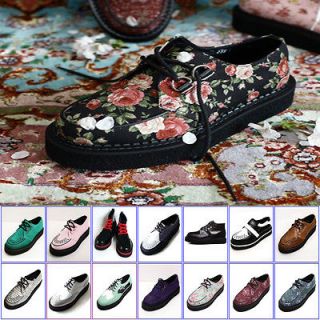 Unisex Fashion Punk Shoes Very light in weight Floral Creeper