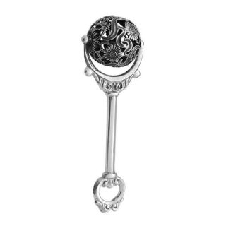 NEW STERLING SILVER BABY VICTORIAN RATTLE GIFT BOXED GREAT CHRISTENING 