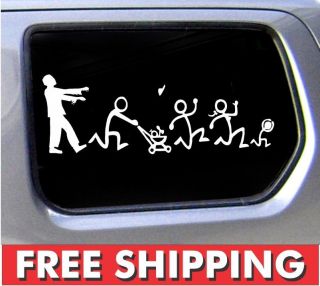   Stick Figure Family Nobody Cares truck funny stickers car decal blank