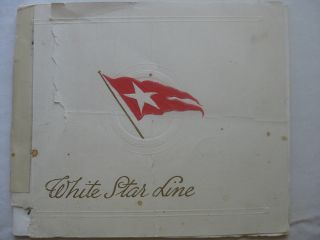 White Star Line FIrst Class Passenger Booklet. 1921 likely.
