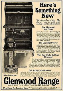 1913 Ad Weir Stove Co. Glenwood Range Kitchen Appliance   ORIGINAL 