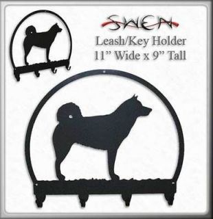 Norwegian Elkhound Dog Metal Key or Leash Hanger *NEW*
