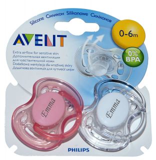 Dummy, Pacifier, Soother, Avent, Personalised with name, message or 