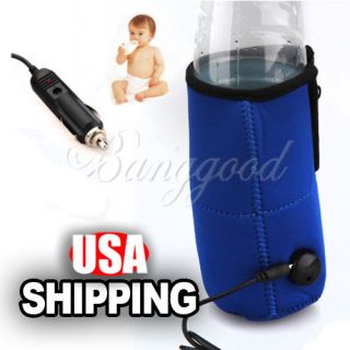   Car Travel Food Milk Water Bottle Cup Warmer Heater for Baby Kids