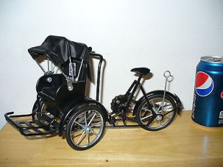 Vintage style Miniature Rickshaw Pedicab All Metal Working Chain Drive