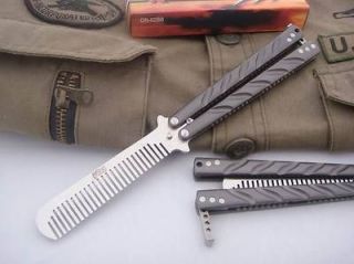 New MTech Practice BALISONG BUTTERFLY Comb Knife Trainer Tool + Nylon 