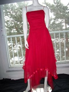 NWT Masquerade Red Layered Tulle Mesh Fairy Ballgown Prom Formal 18 