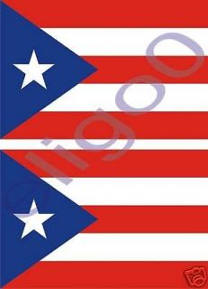 PUERTO RICO State 2x Flags bumper stickers decals USA