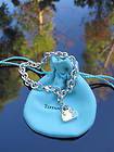 Tiffany & Co Silver Blue Enamel Heart Handbag Purse Charm Bracelet 