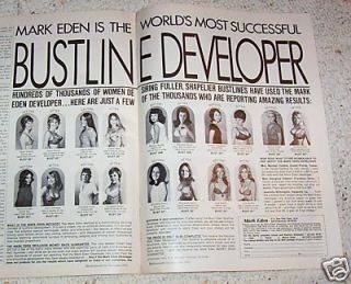 1972 Mark Eden Bustline Developer Bust enlargement AD