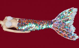 Da NeeNa C053 Feather Showgirl Cabaret Vagas Shell bra Mermaid Costume 