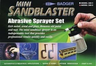 Badger #260 1 Hobby Mini Sandblaster (Sand Blaster) Set/Abrasive 
